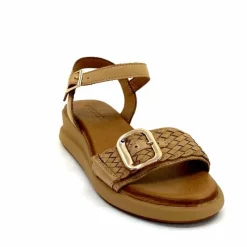 Vacances|Compensées & Plateformes<Inuovo Sandales Compensées 95013 Cuir Scissors Camel