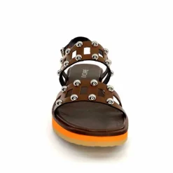 Vacances|Plateformes<plumers Sandales Compensées Ivoire 3744/237 Cuir Marron