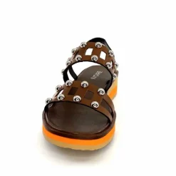 Vacances|Plateformes<plumers Sandales Compensées Ivoire 3744/237 Cuir Marron