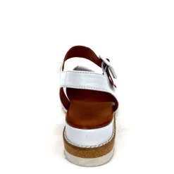 Compensées & Plateformes|Basic<384-ivoire Sandales Compensées Ivoire 1613-0092 Cuir Blanc