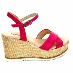 Vacances|Compensées & Plateformes<Nero Giardini Sandales Compensées NeroGiardini410630 D707 Cuir Raffia Rose