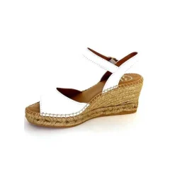 Semelles Corde|Vacances<Toni Pons Sandales Compensées Sia Cuir Blanc