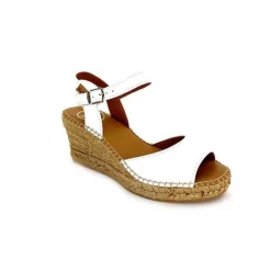 Semelles Corde|Vacances<Toni Pons Sandales Compensées Sia Cuir Blanc