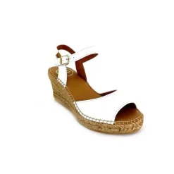 Semelles Corde|Vacances<Toni Pons Sandales Compensées Sia Cuir Blanc