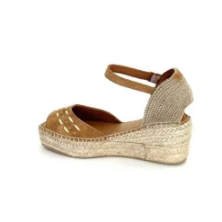 Vacances|Semelles Corde<Toni Pons Sandales Compensées Ingrid Daim Raffia Marron