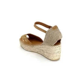 Vacances|Semelles Corde<Toni Pons Sandales Compensées Ingrid Daim Raffia Marron