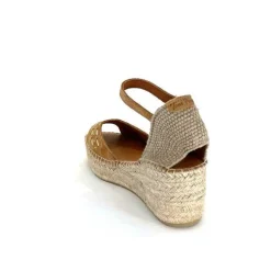 Vacances|Semelles Corde<Toni Pons Sandales Compensées Ingrid Daim Raffia Marron