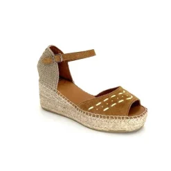 Vacances|Semelles Corde<Toni Pons Sandales Compensées Ingrid Daim Raffia Marron