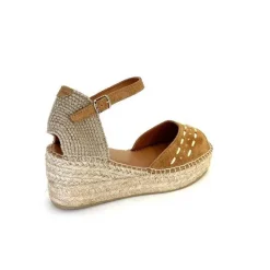 Vacances|Semelles Corde<Toni Pons Sandales Compensées Ingrid Daim Raffia Marron