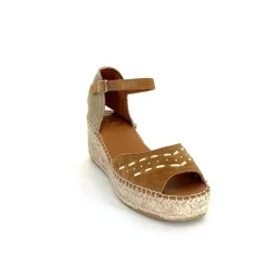 Vacances|Semelles Corde<Toni Pons Sandales Compensées Ingrid Daim Raffia Marron