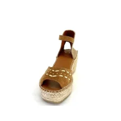 Vacances|Semelles Corde<Toni Pons Sandales Compensées Ingrid Daim Raffia Marron