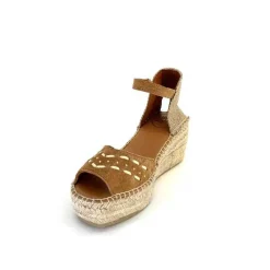 Vacances|Semelles Corde<Toni Pons Sandales Compensées Ingrid Daim Raffia Marron