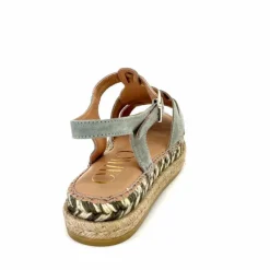 Vacances|Semelles Corde<Gaimo Sandales Livia Daim Vert