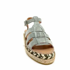 Vacances|Semelles Corde<Gaimo Sandales Livia Daim Vert