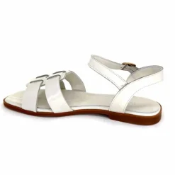 Vacances|Sandales<382-ivoire Sandales Ivoire 142 Cuir Vernis Blanc