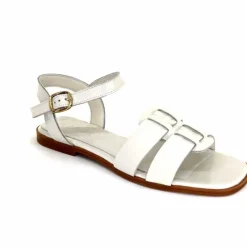 Vacances|Sandales<382-ivoire Sandales Ivoire 142 Cuir Vernis Blanc