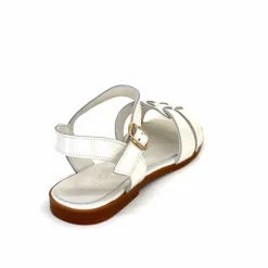 Vacances|Sandales<382-ivoire Sandales Ivoire 142 Cuir Vernis Blanc