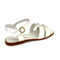 Vacances|Sandales<382-ivoire Sandales Ivoire 142 Cuir Vernis Blanc