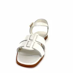 Vacances|Sandales<382-ivoire Sandales Ivoire 142 Cuir Vernis Blanc