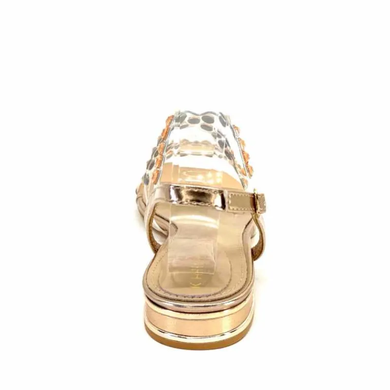 Féminin|Sandales<Ivoire0297a Sandales Ivoire 7364 Strass Or Rose