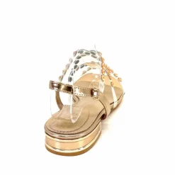 Féminin|Sandales<Ivoire0297a Sandales Ivoire 7364 Strass Or Rose
