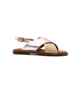 Vacances|Sandales<382-ivoire Sandales Ivoire 908d Cuir Argent et Nude