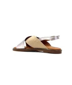 Vacances|Sandales<382-ivoire Sandales Ivoire 908d Cuir Argent et Nude