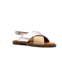 Vacances|Sandales<382-ivoire Sandales Ivoire 908d Cuir Argent et Nude