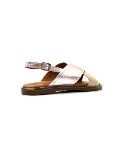 Vacances|Sandales<382-ivoire Sandales Ivoire 908d Cuir Argent et Nude