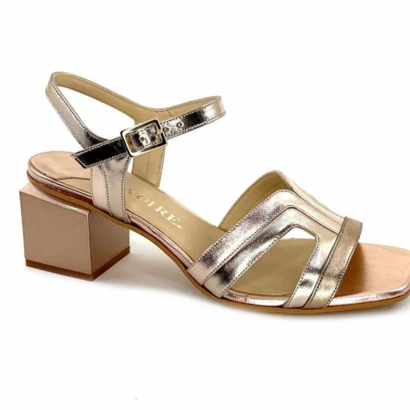 Soirée|Sandales<ivoire-395 Sandales Ivoire E10826 F8164 Cuir Laminato Or