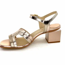 Soirée|Sandales<ivoire-395 Sandales Ivoire E10826 F8164 Cuir Laminato Or