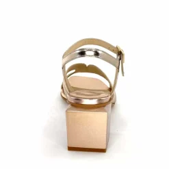 Soirée|Sandales<ivoire-395 Sandales Ivoire E10826 F8164 Cuir Laminato Or