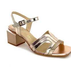 Soirée|Sandales<ivoire-395 Sandales Ivoire E10826 F8164 Cuir Laminato Or