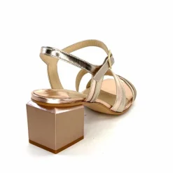 Soirée|Sandales<ivoire-395 Sandales Ivoire E10826 F8164 Cuir Laminato Or