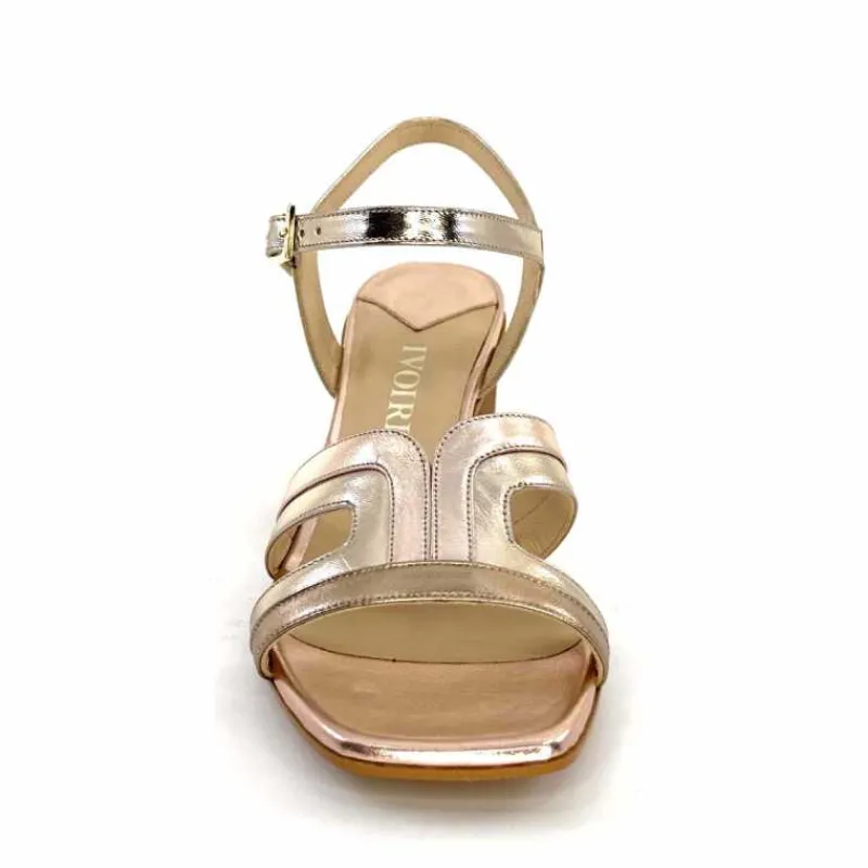 Soirée|Sandales<ivoire-395 Sandales Ivoire E10826 F8164 Cuir Laminato Or