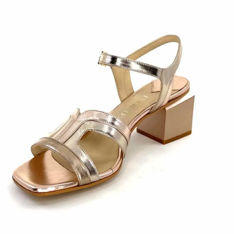 Soirée|Sandales<ivoire-395 Sandales Ivoire E10826 F8164 Cuir Laminato Or