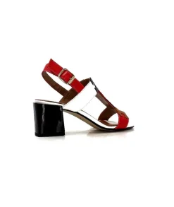 Elégant|Sandales<Ivoire0334 Sandales Ivoire F2105 Sardegna Cuir Blanc, Marron, &amp; Noir Rouge