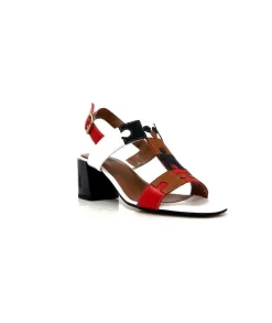 Elégant|Sandales<Ivoire0334 Sandales Ivoire F2105 Sardegna Cuir Blanc, Marron, &amp; Noir Rouge