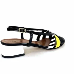 Sandales<Ivoire0352 Sandales Ivoire K234 Jenny Cuir Vernis Blanc Jaune Noir