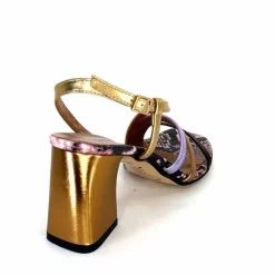 Soirée|Sandales<Ivoire0352 Sandales Ivoire K206 Vally Cuir Métallique Multicolore