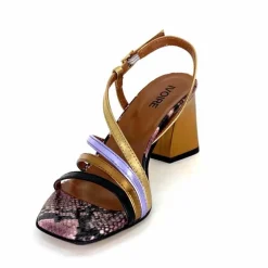 Soirée|Sandales<Ivoire0352 Sandales Ivoire K206 Vally Cuir Métallique Multicolore