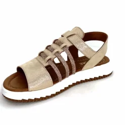 Vacances|Sandales<428-ivoire Sandales Ivoire P673 64 Cuir Dé Or