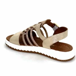 Vacances|Sandales<428-ivoire Sandales Ivoire P673 64 Cuir Dé Or