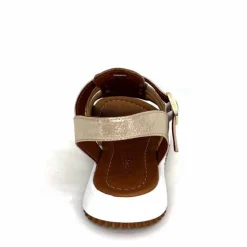 Vacances|Sandales<428-ivoire Sandales Ivoire P673 64 Cuir Dé Or