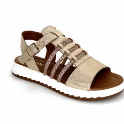 Vacances|Sandales<428-ivoire Sandales Ivoire P673 64 Cuir Dé Or