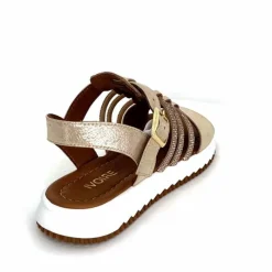 Vacances|Sandales<428-ivoire Sandales Ivoire P673 64 Cuir Dé Or