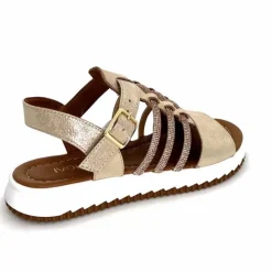 Vacances|Sandales<428-ivoire Sandales Ivoire P673 64 Cuir Dé Or