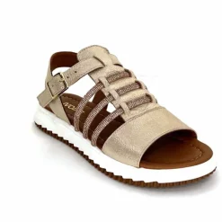 Vacances|Sandales<428-ivoire Sandales Ivoire P673 64 Cuir Dé Or