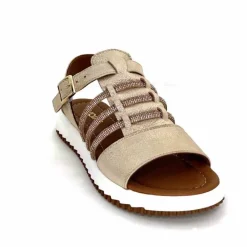 Vacances|Sandales<428-ivoire Sandales Ivoire P673 64 Cuir Dé Or