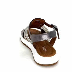 Vacances|Bijoux<428-ivoire Sandales Ivoire P673 64 Cuir Gris Métallique GrisMétal